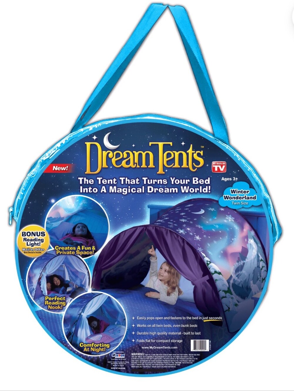 Dream Tents Winter Wonderland Bed Tent - Blue & Purple